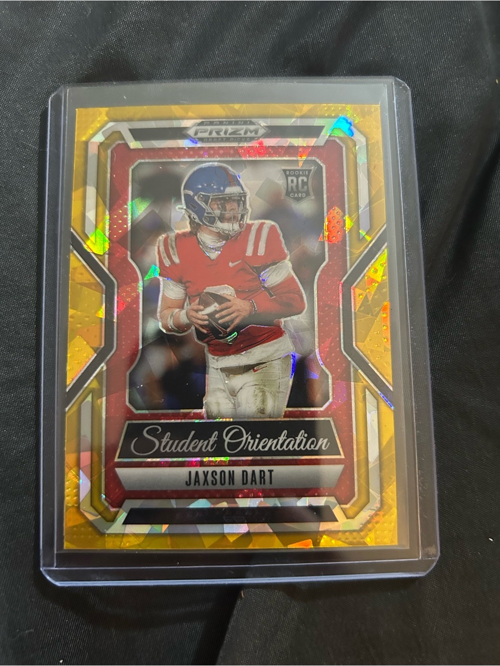 Panini Prizm Jaxson Dart Yellow Gold Holo Trading Card